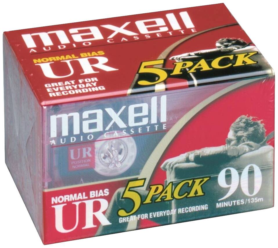 Maxell Kaseta audio 90 min Zestaw 5-elementowy - obrazek 1