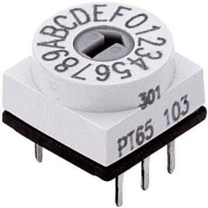 PTR Hartmann PT 65 103 HEX. CODIERSCHALTER Przełącznik kodujący heksadecymalne 0-9/A-F Pozycje przełączenia 16 1 szt. PTR Hartmann PT 65 103 HEX. CODIERSCHALTER Przełącznik kodujący heksadecymalne 0-9/A-F Pozycje przełączenia 16 1 szt.