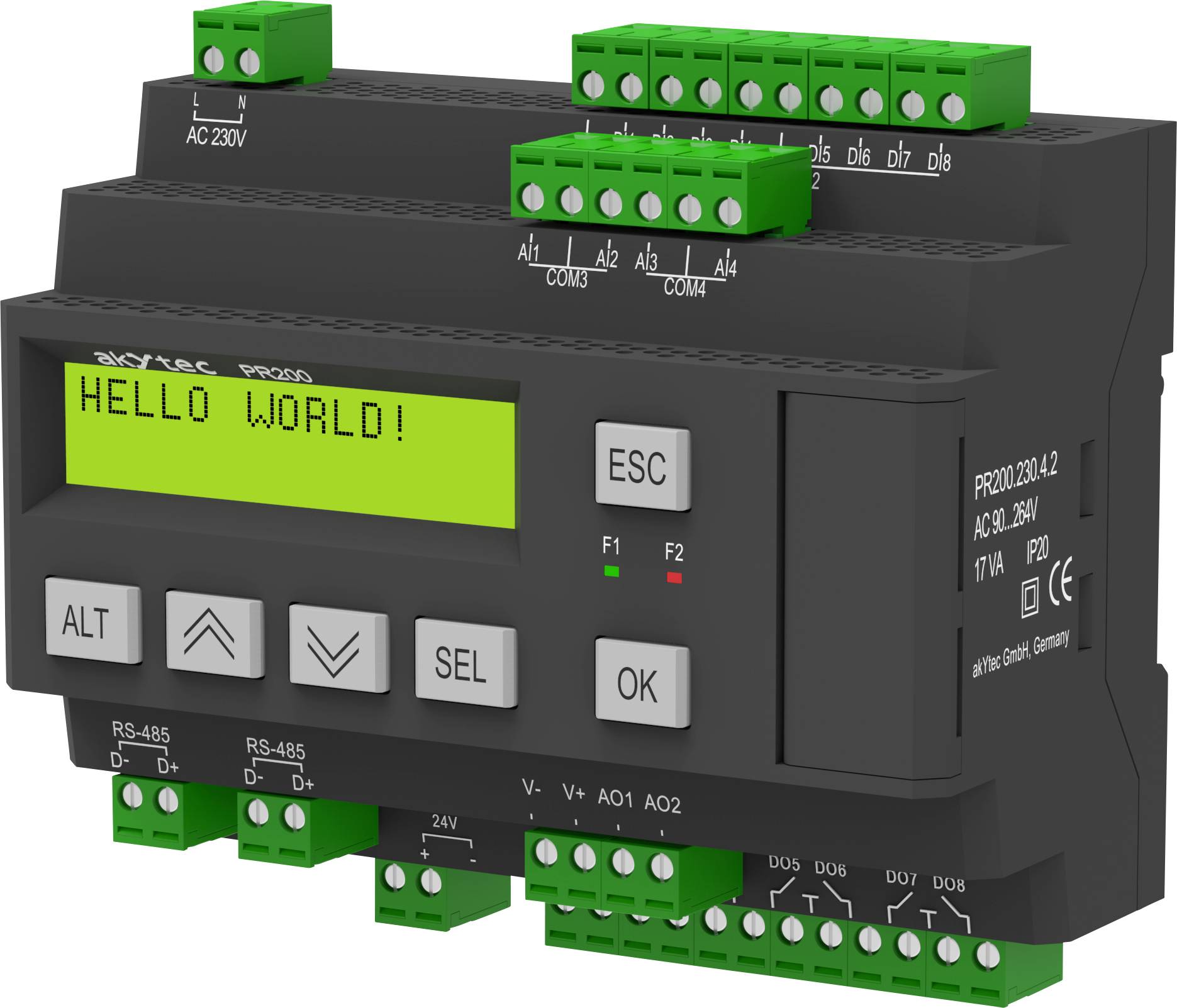 Kontroler PLC akYtec PR200-230.4.2 37C058 230 V/AC - obrazek 1