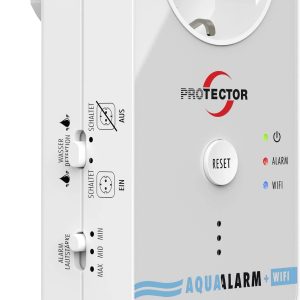 Protector 15021 WA-11 Czujnik wody z przekazywaniem alarmów przez WIFI z czujnikiem zewnętrznym z sieci elektrycznej Protector 15021 WA-11 Czujnik wody z przekazywaniem alarmów przez WIFI z czujnikiem zewnętrznym z sieci elektrycznej