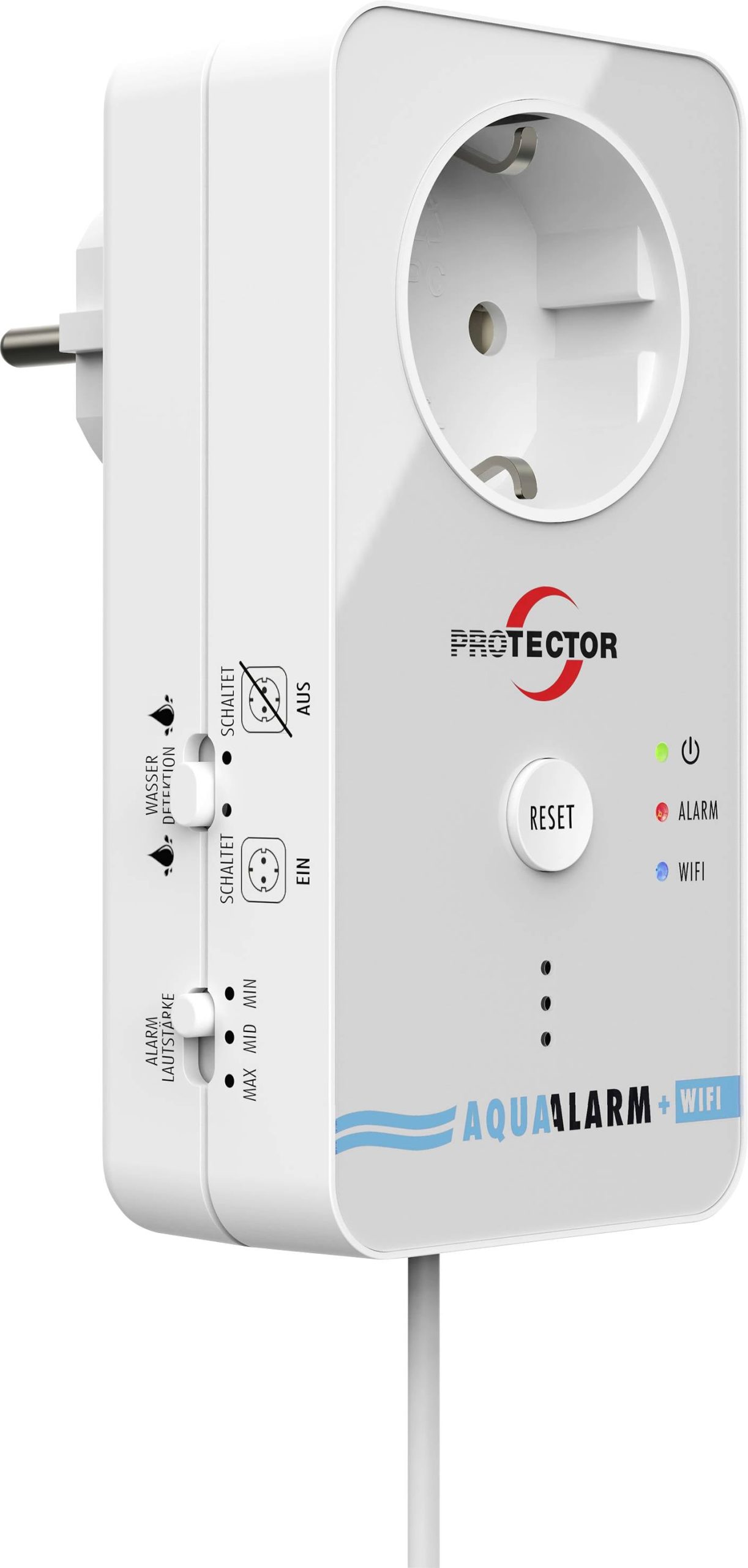 Protector 15021 WA-11 Czujnik wody z przekazywaniem alarmów przez WIFI z czujnikiem zewnętrznym z sieci elektrycznej - obrazek 1