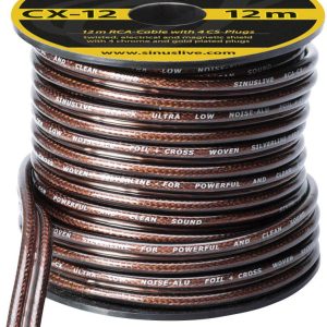 Sinuslive CX-12 Kabel cinch 12.00 m [1x z wolnym końcem – 1x z wolnym końcem]