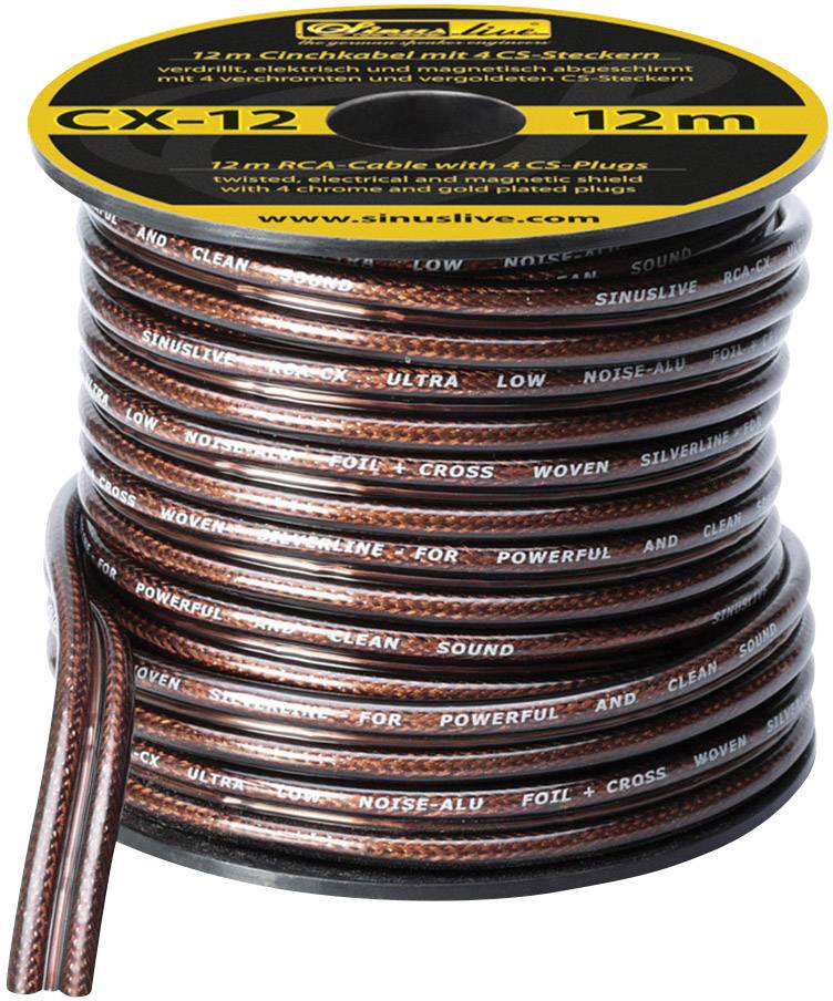 Sinuslive CX-12 Kabel cinch 12.00 m [1x z wolnym końcem - 1x z wolnym końcem] - obrazek 1