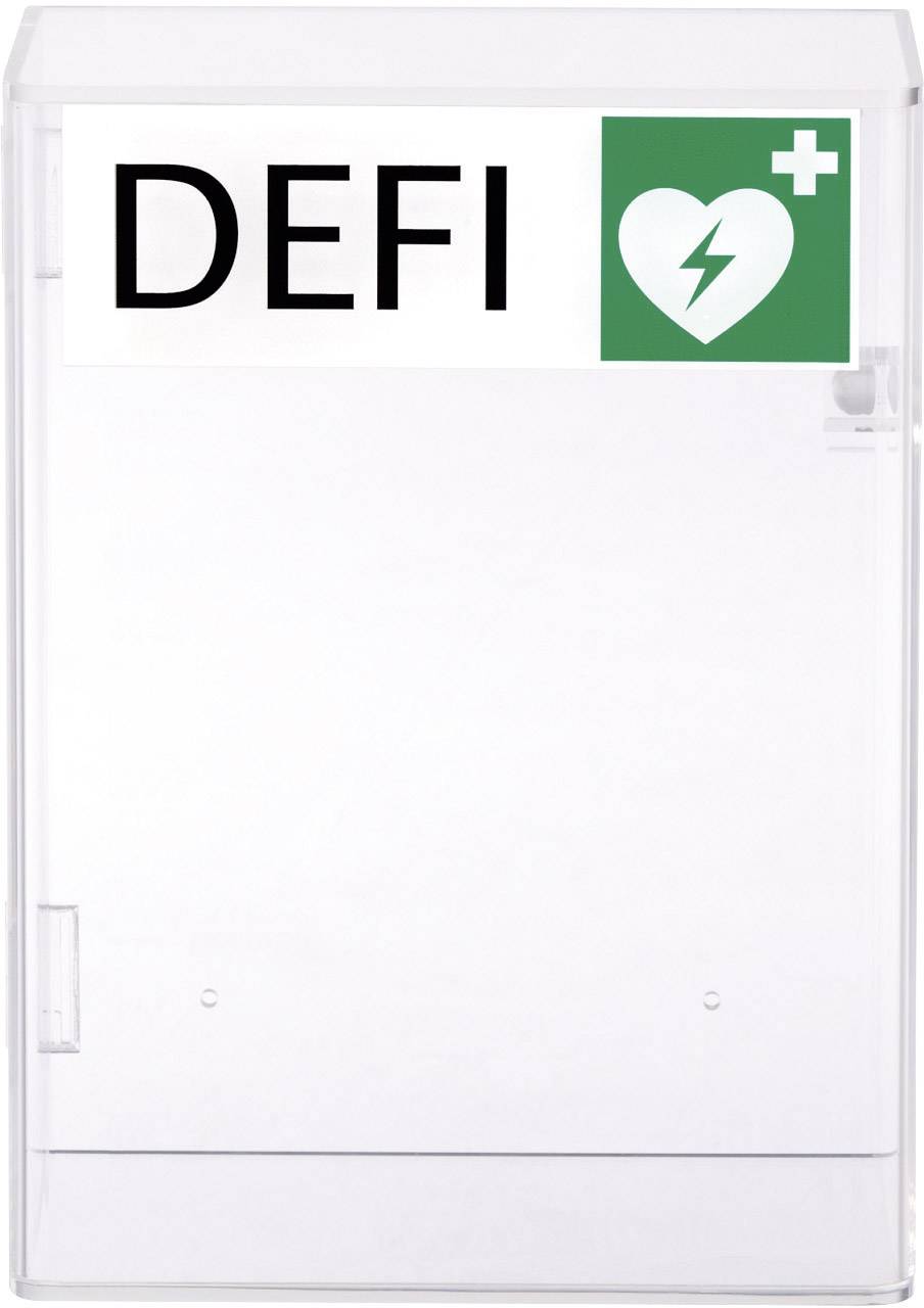 MEDX5 AED-AI-PLX-AL Skrzynka ścienna defibrylatora DEFI dom z alarmem przeźroczysty pleksiglas - obrazek 1