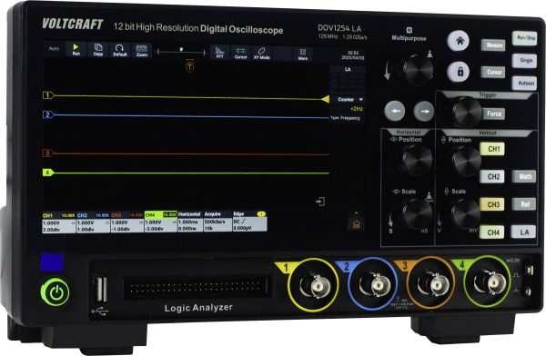 Oscyloskop cyfrowy VOLTCRAFT DOV1254 LA 125 MHz 1.25 GSa/s Kalibracja (ISO)