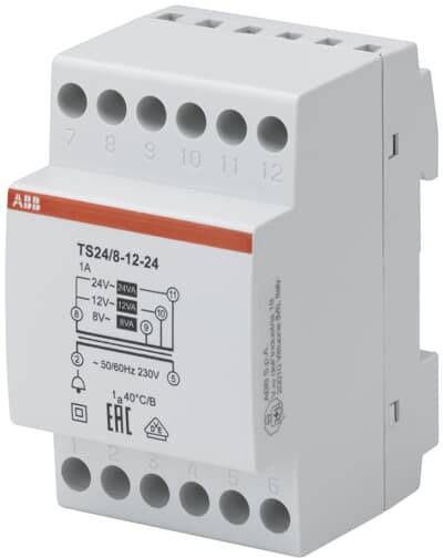 Transformator dzwonkowy ABB 2CSM228695R0812, 8 V, 12 V, 24 V - obrazek 1