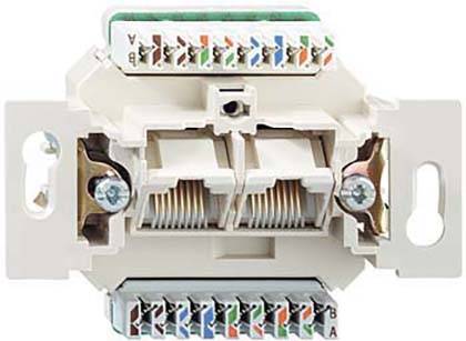 Gniazdo sieciowe podtynkowy Rutenbeck 13410405 wkład CAT 6a - obrazek 1