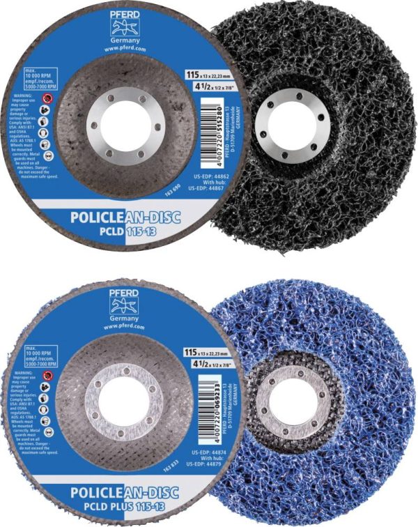 Włóknina czyszcząca POLICLEAN PLUS PCLD Ø 125 x 13 m otwór Ø 22,3 mm do czyszczenia zgrubnego 44698004 1 szt.