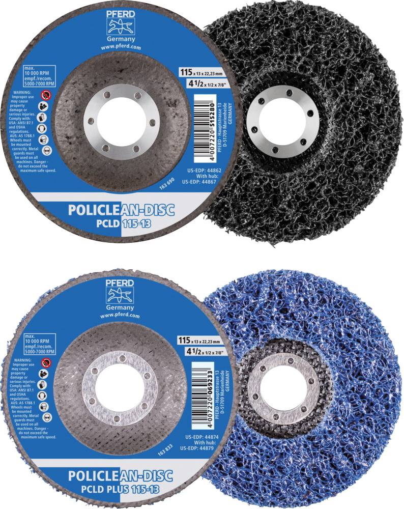 Włóknina czyszcząca POLICLEAN PLUS PCLD Ø 125 x 13 m otwór Ø 22,3 mm do czyszczenia zgrubnego 44698004 1 szt. - obrazek 1