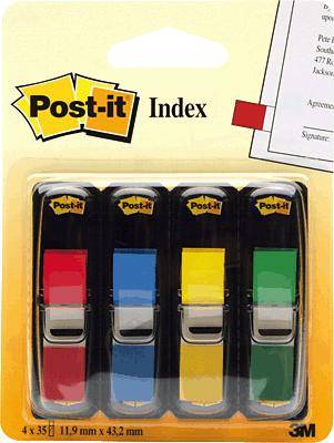 Post-it Znacznik strony 7000144923 czerwony, żółty, zielony, niebieski - obrazek 1