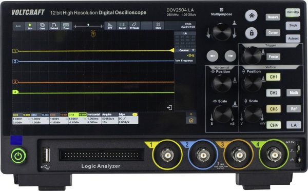 Oscyloskop cyfrowy VOLTCRAFT DOV2504 LA 250 MHz 1.25 GSa/s Kalibracja (DAkkS)
