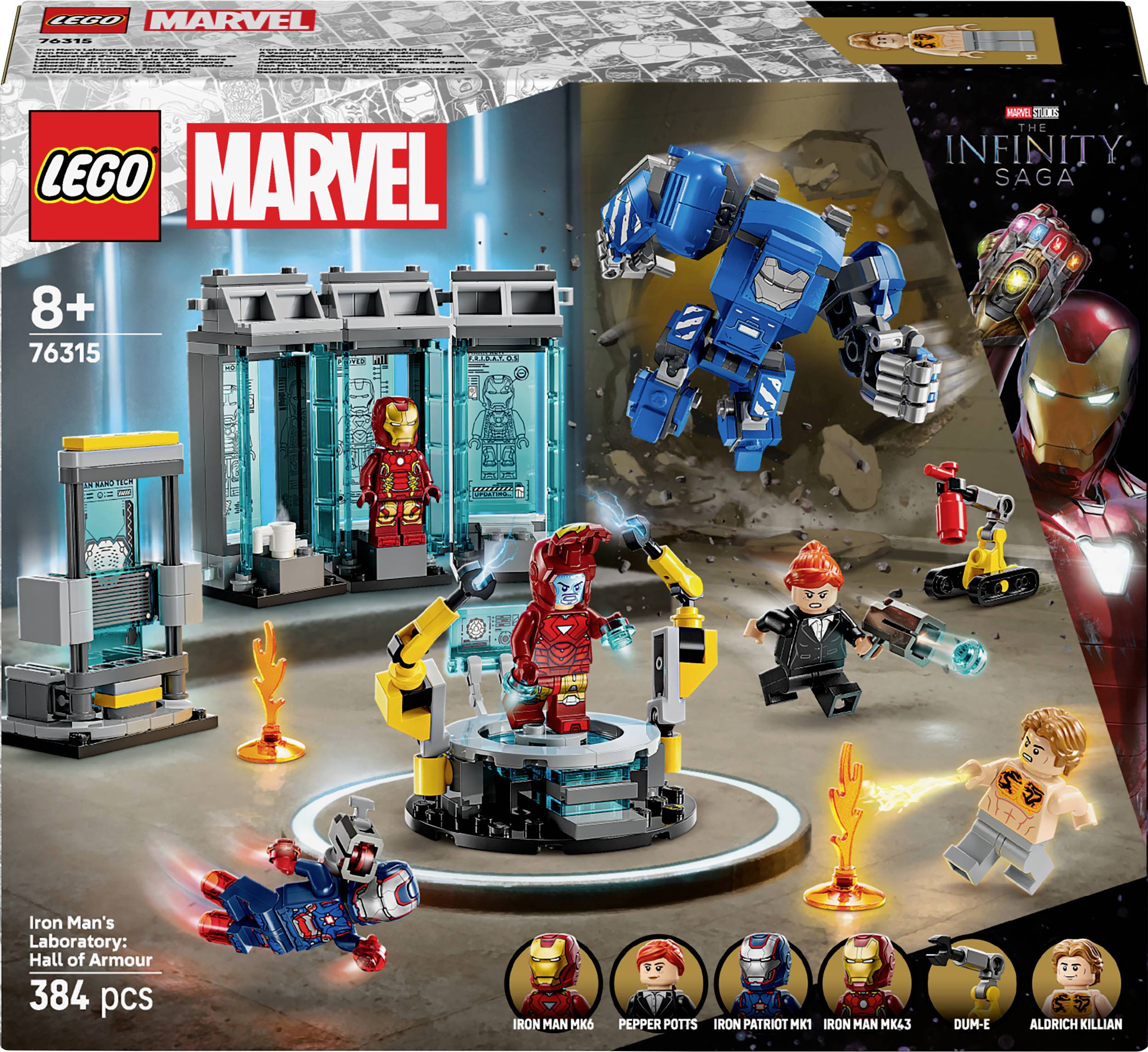76315 LEGO® MARVEL SUPER HEROES Laboratorium Iron Mana: Sala Zbroi - obrazek 1