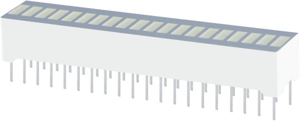 Bargraf LED Kingbright DC-20 / 20SYKWA DC-20/20SYKWA żółty (S x W x G) 50.7 x 10.16 x 8 mm