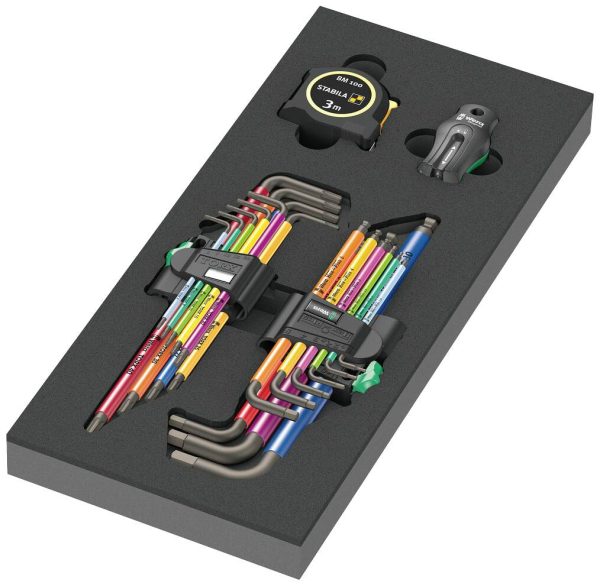 Wera 9740 wewnętrzny sześciokąt, TORX Zestaw kluczy trzpieniowych 1.5 mm, 2 mm, 3 mm, 4 mm, 5 mm, 6 mm, 8 mm, 10 mm 18 s