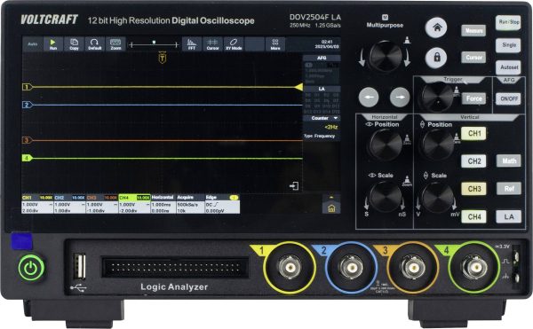 Oscyloskop cyfrowy VOLTCRAFT DOV2504F LA 250 MHz 1.25 GSa/s Kalibracja (ISO)