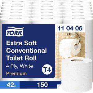TORK Papier toaletowy T4-System Kleinrollen Toilettenpapier 4-lag T4 110406 Ilość warstw: 4 ark. 42 szt. TORK Papier toaletowy T4-System Kleinrollen Toilettenpapier 4-lag T4 110406 Ilość warstw: 4 ark. 42 szt.