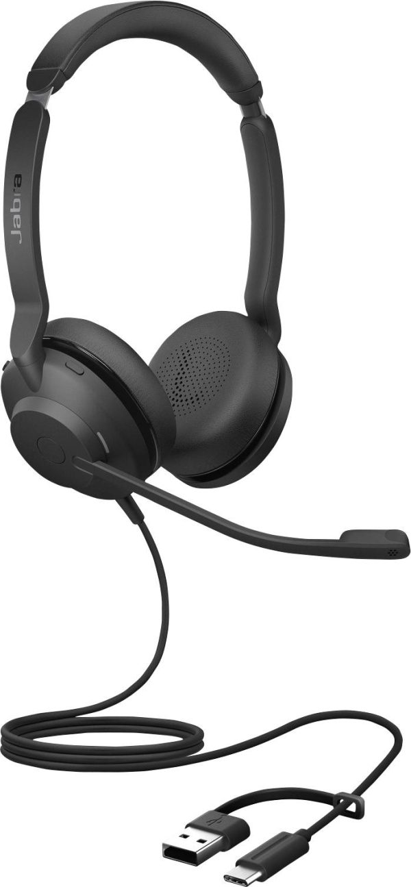 Jabra Evolve2 30 SE Słuchawki nauszne przewód stereo czarny redukcja szumów mikrofonu, Wyciszanie hałasów zestaw słuchaw