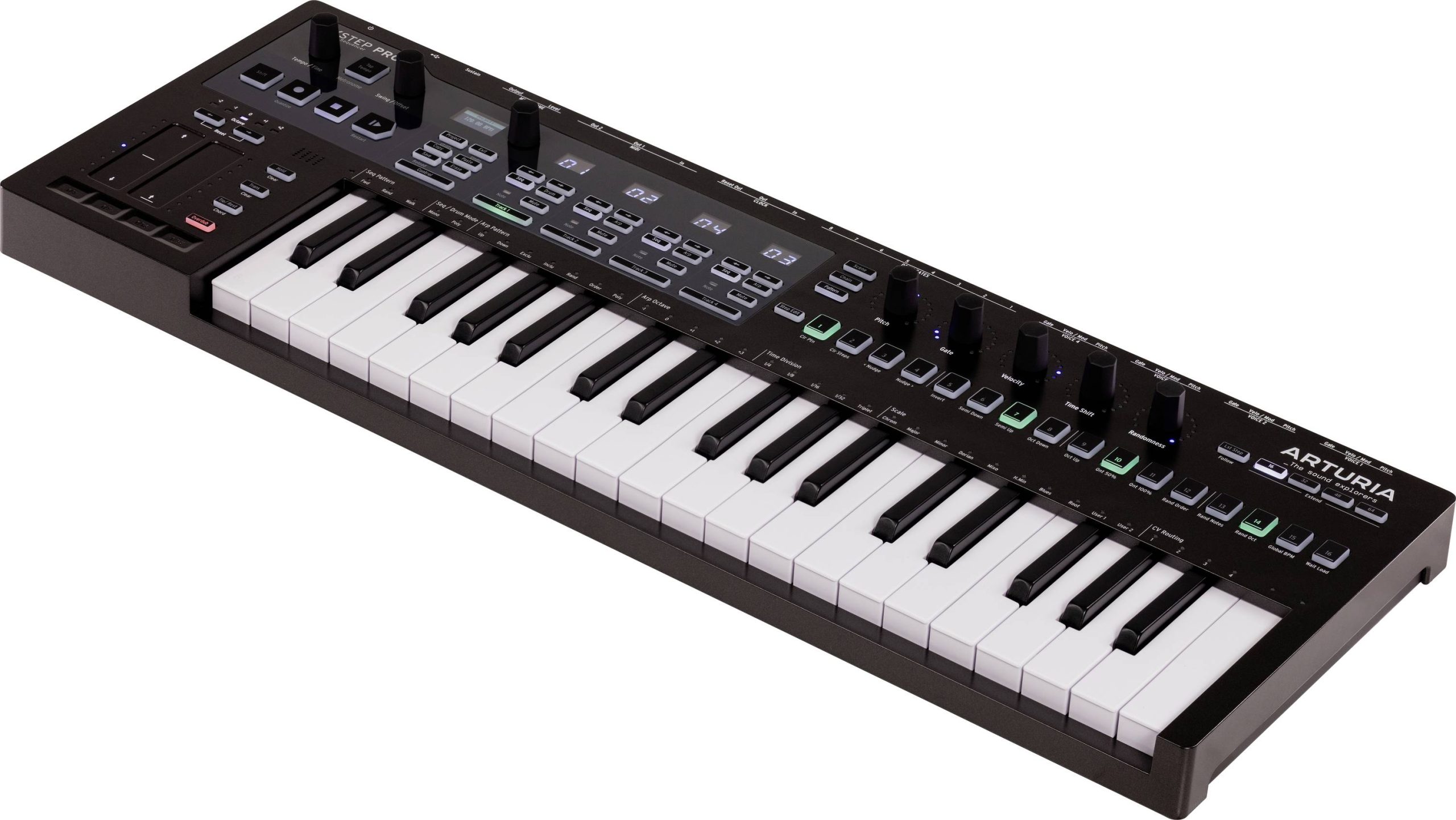 Arturia KeyStep Pro Keyboard chrom, czarny zawiera zasilacz, podświetlane przyciski, Miniprzełącznik - obrazek 1