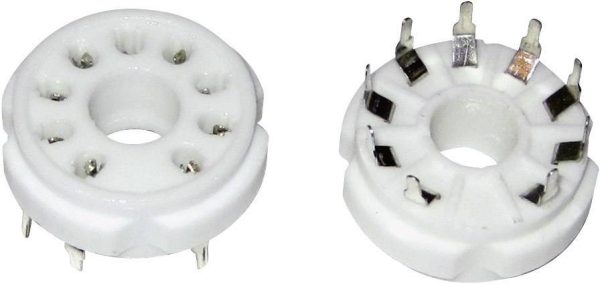 Gniazdo lampy elektronowej Ilość styków 9 Trzonek Magnoval Typ montażu Do obwodów drukowanych Opis: Ceramika