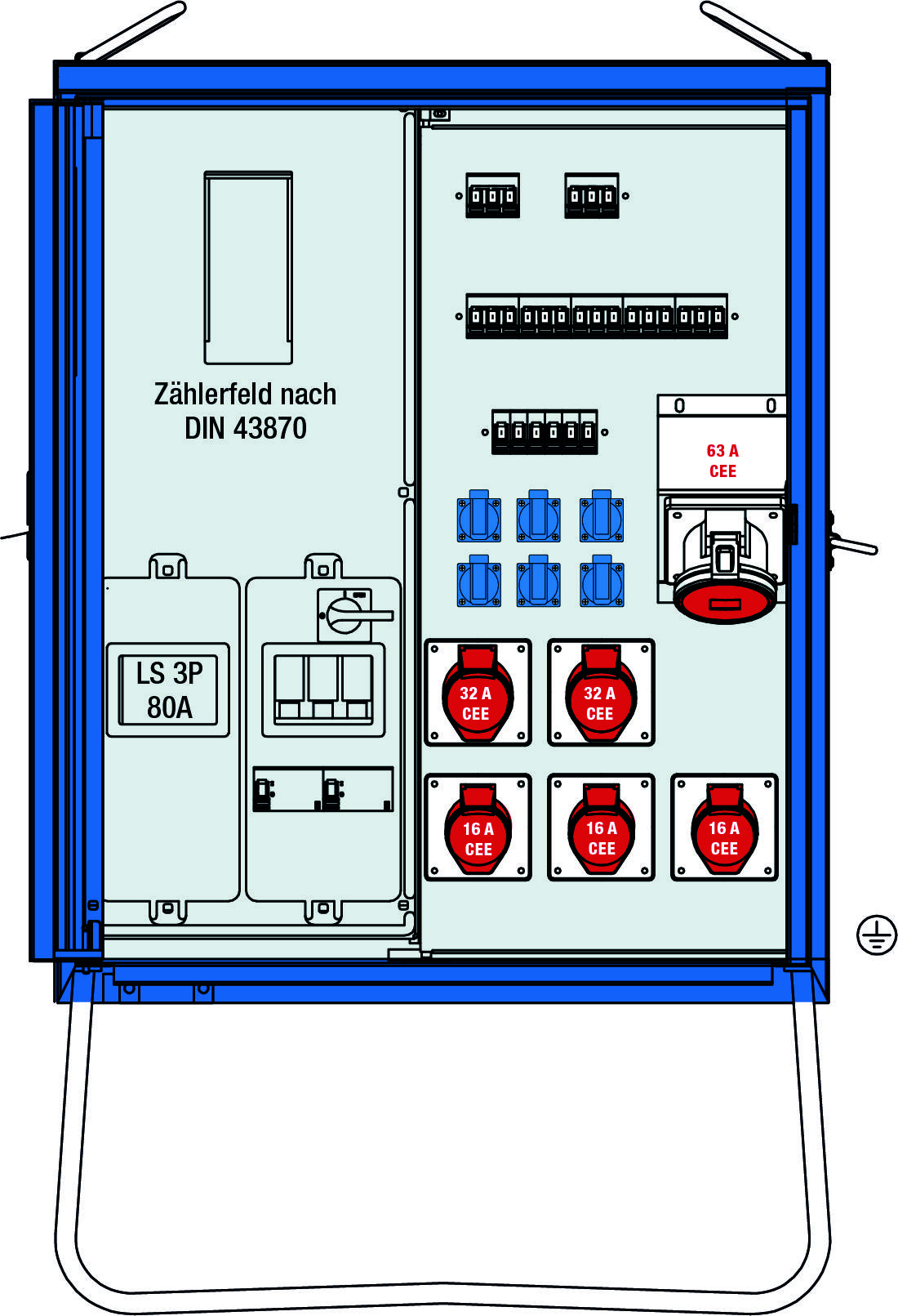 Rozdzielacz prądowy AS Schwabe A-V-E 1 55 kVA 61831, 1 szt. - obrazek 1