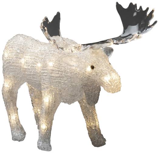 Figurka akrylowa Konstsmide 6225-103 Łoś ciepła biel ciepły biały - obrazek 1