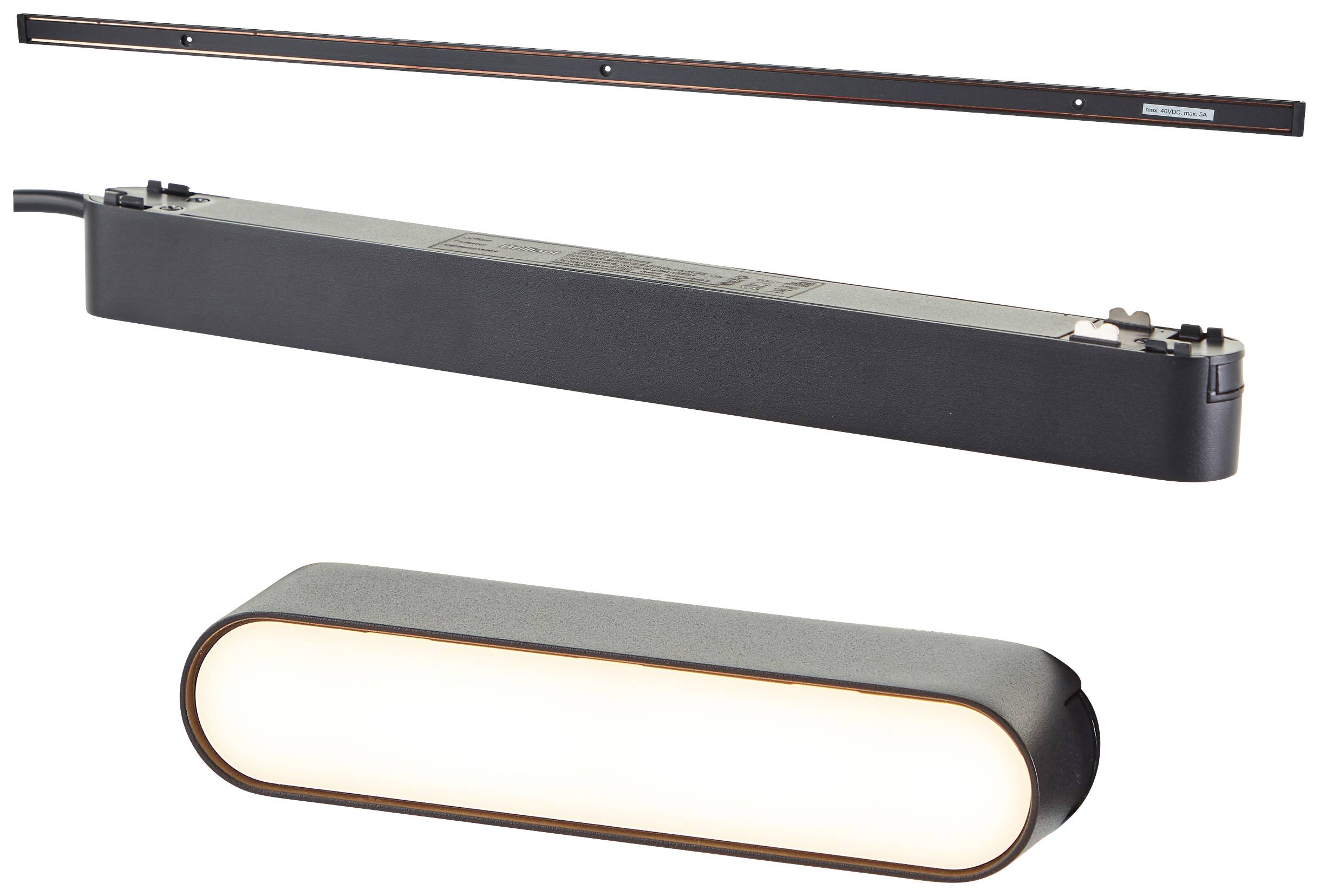Brilliant G30071/76 Click&Shine Podstawowy system szynowy czarny - obrazek 1
