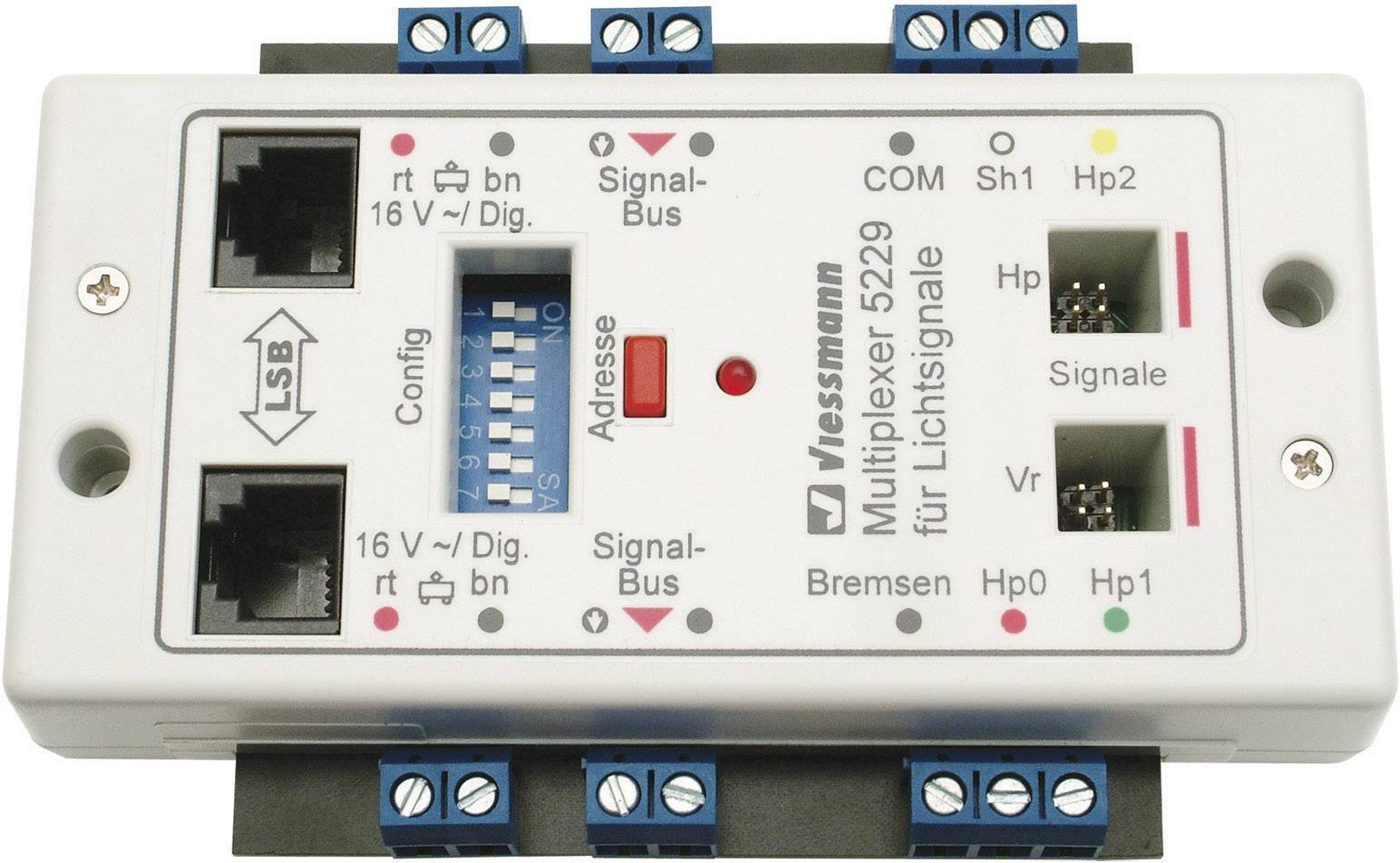 Multiplekser Viessmann, dla 2 sygnałów świetlnych, 16 V DC/AC - obrazek 1