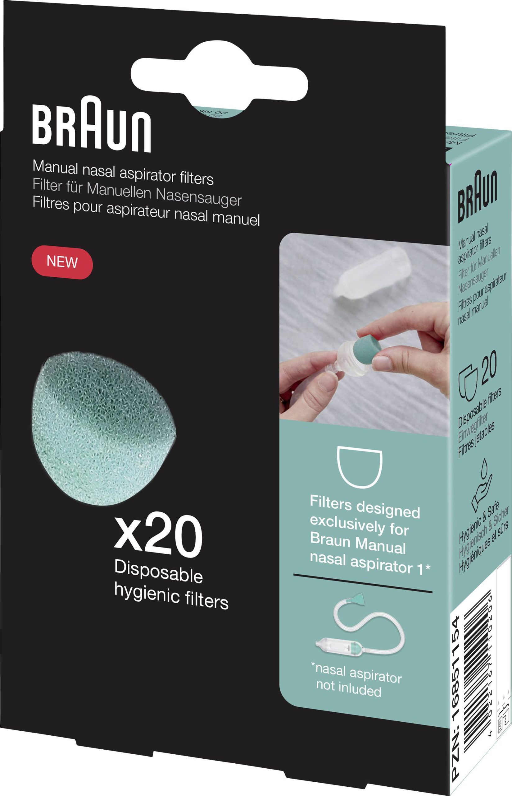 Braun BNF020EU Wymienny filtr do aspiratorów do nosa - obrazek 1