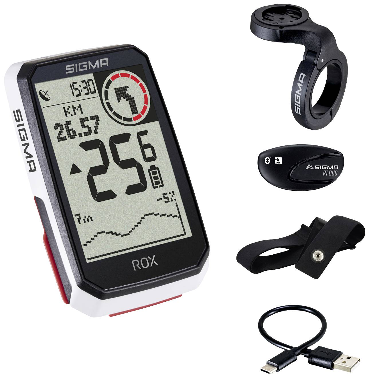 Nawigacja rowerowa Sigma ROX 4.0 GPS, GLONASS, bryzgoszczelna - obrazek 1
