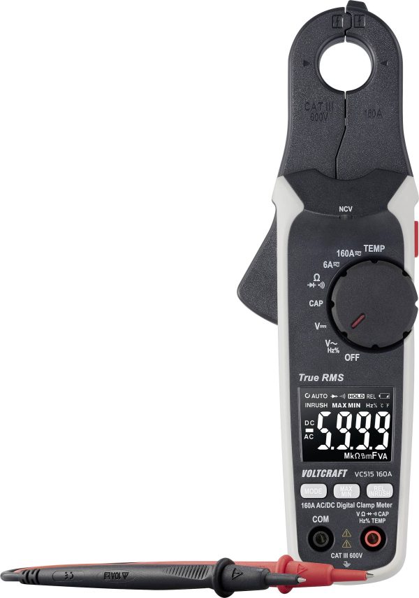 VOLTCRAFT VC515 160A Miernik cęgowy Kalibracja (DAkkS) cyfrowy CAT III 600 V Wyświetlane liczby: 6000