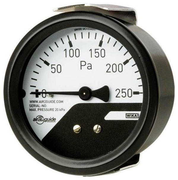 WIKA 31150866 Manometr różnicowy typu A2G-mini 0 Pa…2500 Pa wersja wbudowana Przyłącze Średnica przyłącza węża 4-6 mm