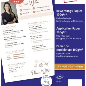 Avery-Zweckform Papier 2788 Papier reklamowy DIN A4 100 g/m² 200 ark. biały Avery-Zweckform Papier 2788 Papier reklamowy DIN A4 100 g/m² 200 ark. biały