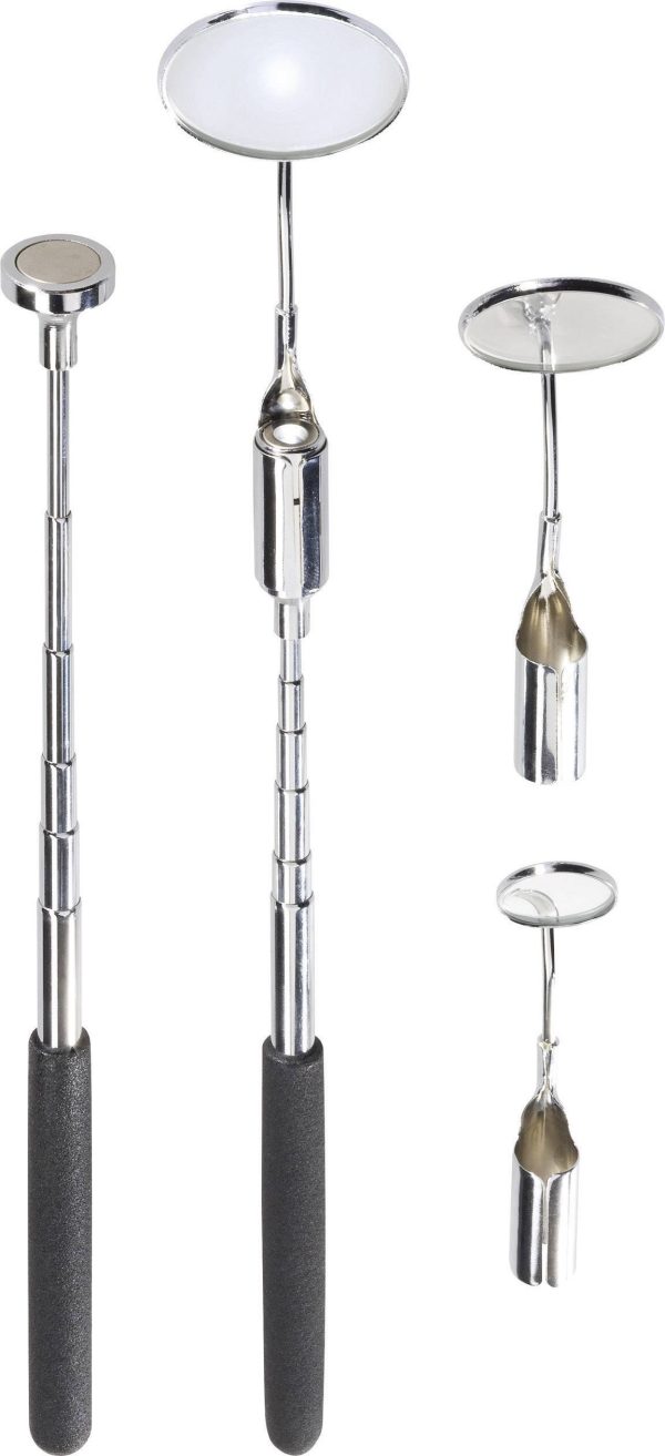 Zestaw lusterek inspekcyjnych TOOLCRAFT 816419 5 szt. z oświetleniem LED