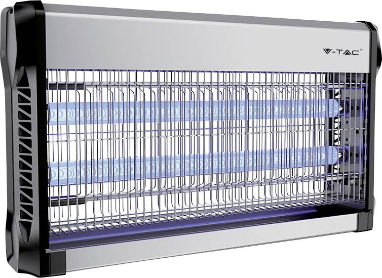 V-TAC VT-3230 11181 Lampa na owady światło UV 30 W (Ø x W) 502 mm x 93.5 mm aluminiowy, czarny 1 szt. - obrazek 1