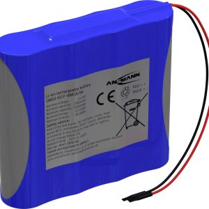 Pakiet akumulatorów Li-Ion Ansmann 4S1P Akkupack 4x 18650 Kabel Li-Ion 14.4V 2600mAh, Ilość ogniw: 4, 14.4 V, 2600 mAh Pakiet akumulatorów Li-Ion Ansmann 4S1P Akkupack 4x 18650 Kabel Li-Ion 14.4V 2600mAh, Ilość ogniw: 4, 14.4 V, 2600 mAh