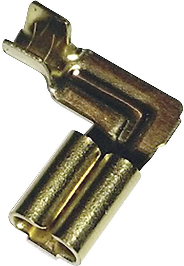 Konektor żeński kątowy, nieizolowany, mosiądz, 2.8×0.5 mm, 0.5-1.0 mm2