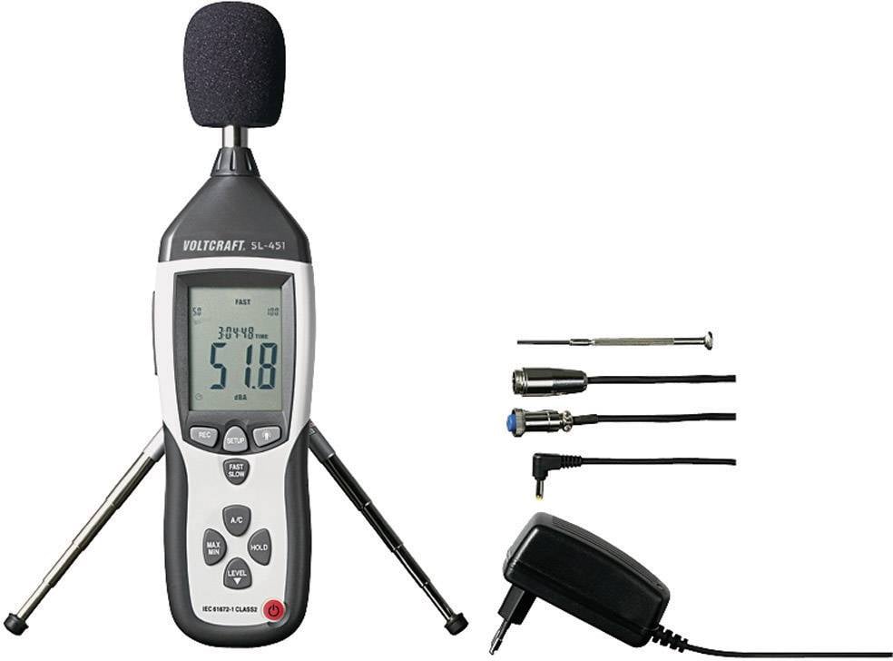 VOLTCRAFT Decybelomierz SL-451 30 - 130 dB 31.5 Hz - 8 kHz USB - obrazek 1