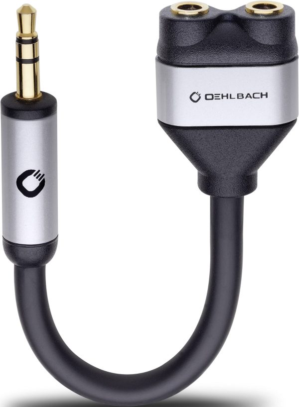 Audio adapter Y Oehlbach i-Connect J-AD 60021, Jack, 10.00 cm