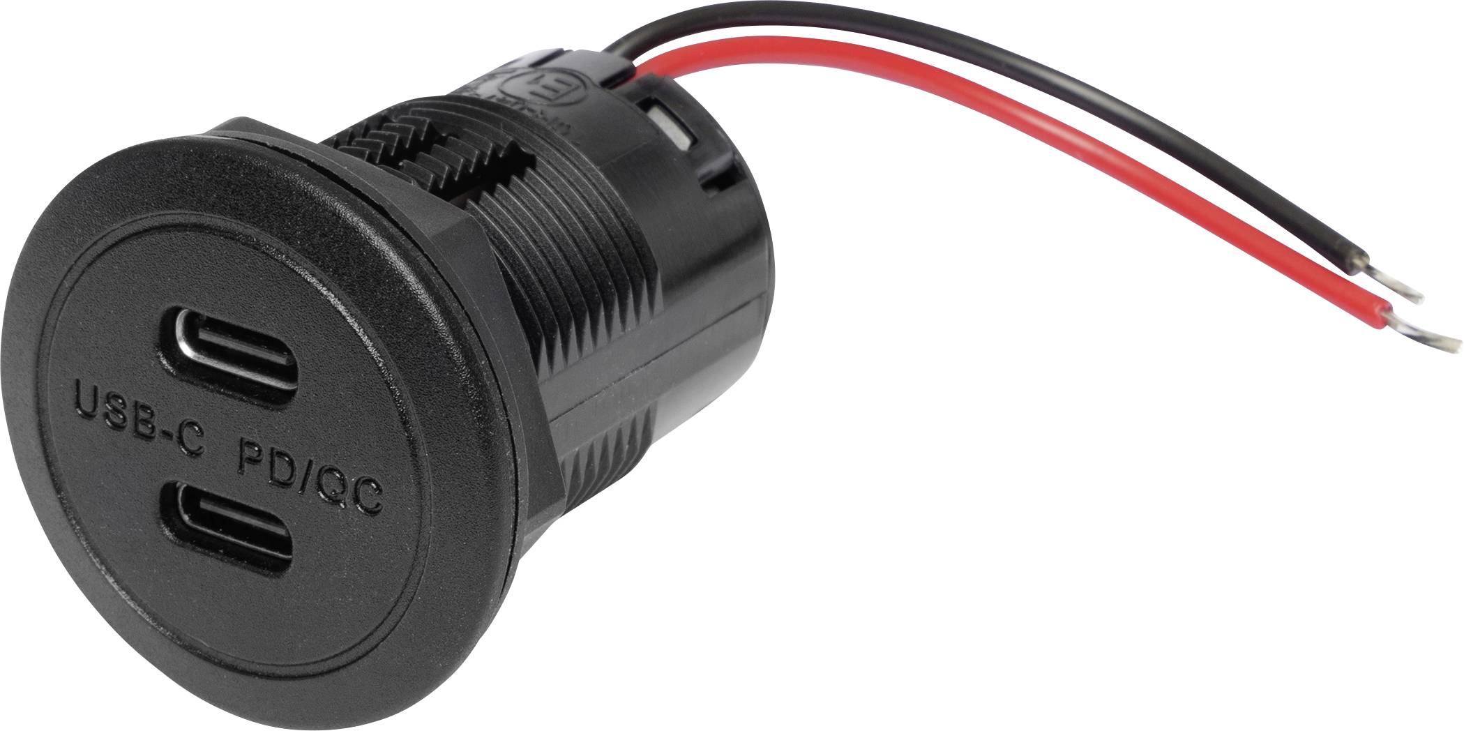 Zasilanie Podwójne gniazdo USB-C PD/QC EV bez diody LED maks. 2x 30 W ProCar Power USB-C Doppelsteckdose PD/QC EV ohne L - obrazek 1