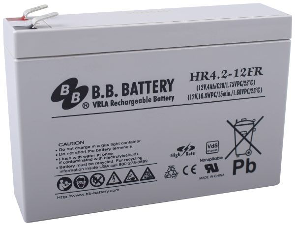 Akumulator ołowiowy B.B. Battery B.B. HR4.2-12FR-VDS HR4.2-12FR, AGM, 12 V, 4200 mAh