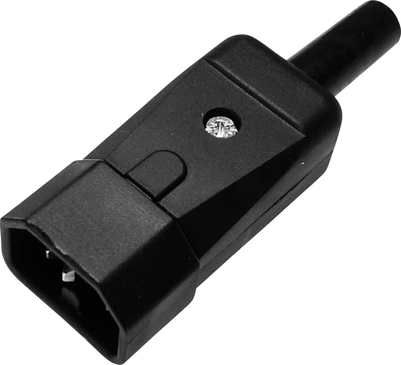 Złącze męskie proste IEC C14 Kaiser 749/sw, 10 A, 250 V, 3 + PE, czarny - obrazek 1