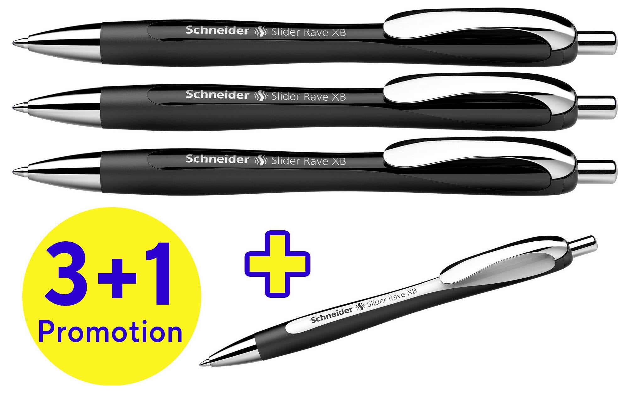 Schneider Schreibgeräte Slider Rave XB 132584 Długopis 0.7 mm Kolor zapisu: niebieski 4 szt. - obrazek 1