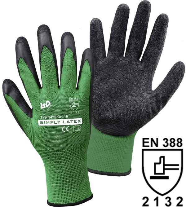 Leipold Doehle 1490-7 SIMPLY Latex Lateks Rękawice robocze Rozmiar rękawic: 7 EN 388, EN 13997:1999 ISO 13997:1999 CAT I