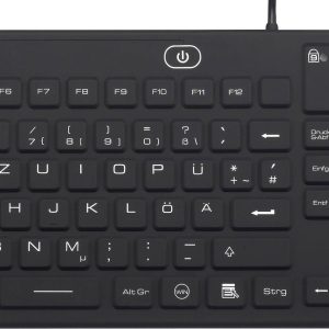 Klawiatura Renkforce iM-IKB110-BK czarny Wodoszczelne, Pyłoszczelne, Powierzchnia dotykowa Klawiatura Renkforce iM-IKB110-BK czarny Wodoszczelne, Pyłoszczelne, Powierzchnia dotykowa