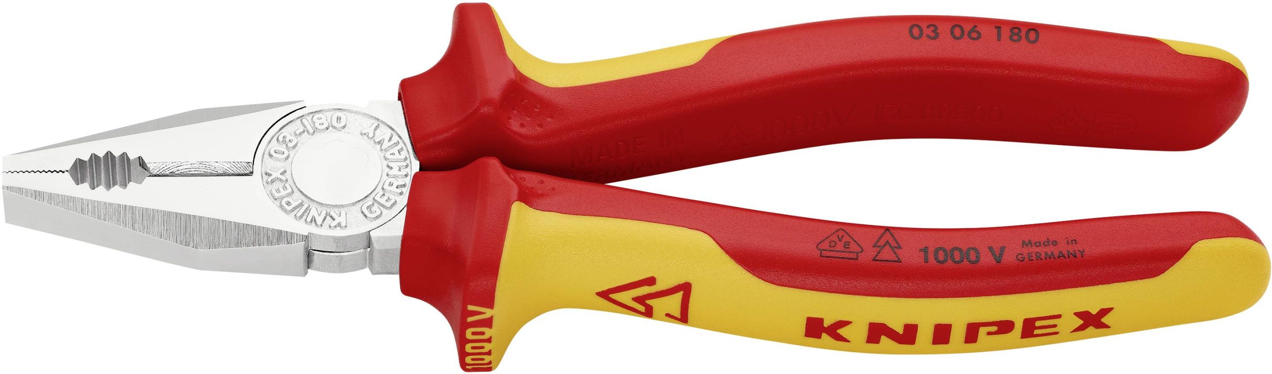 Kombinerki Knipex 03 06 180, 180 mm, 60 HRC, VDE - obrazek 1