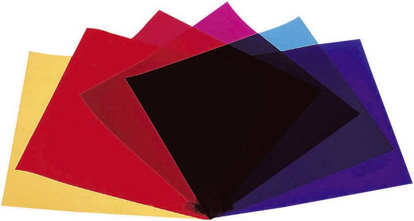 Folia/Filtr kolorowy Eurolite, 24 x 24 cm, PAR 64, PAR 36, PAR 56, zestaw 4 szt. - obrazek 1