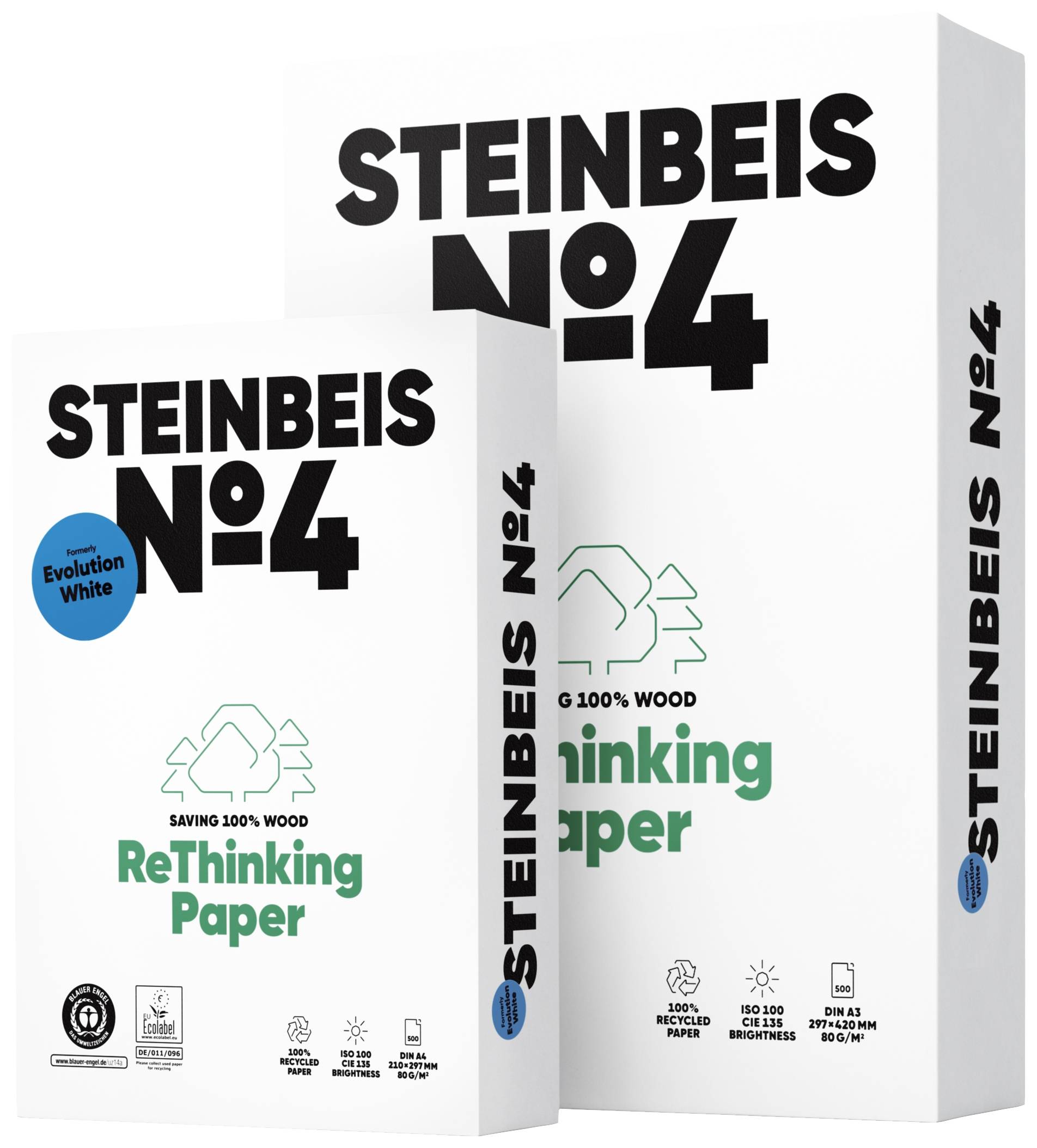 STEINBEIS No. 4 99900644 Uniwersalny papier do drukarek, papier do kopiowania DIN A4 80 g/m² 500 ark. biały - obrazek 1