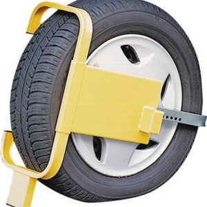 Blokada na koła, 10053, szerokość do 225 mm, średnica do 660 mm, malowana stal Blokada na koła, 10053, szerokość do 225 mm, średnica do 660 mm, malowana stal