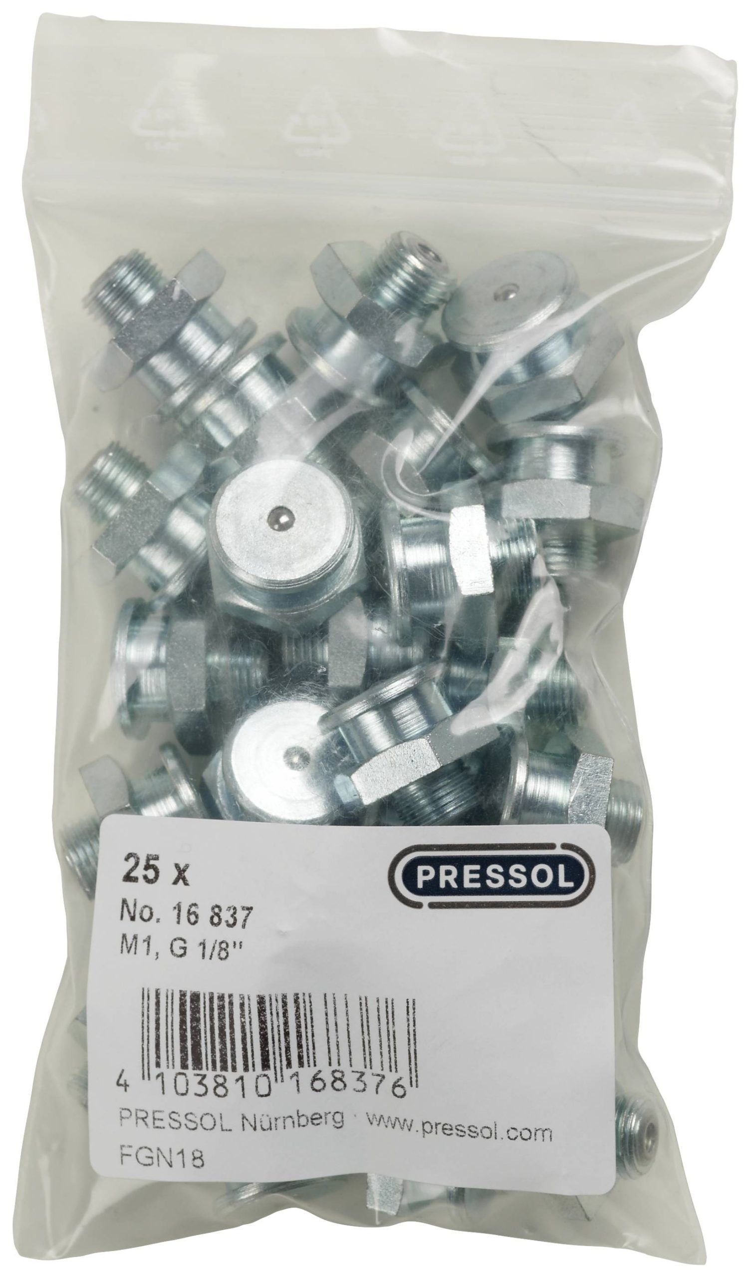 Pressol Smarowniczka płaska M1-KØ 16, G 1/8