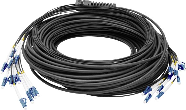Digitus DK-2A33CU050BK-BBB światłowodowe do światłowodów kabel 50 m czarny [12x złącze męskie LC/UPC – 12x złącze męskie